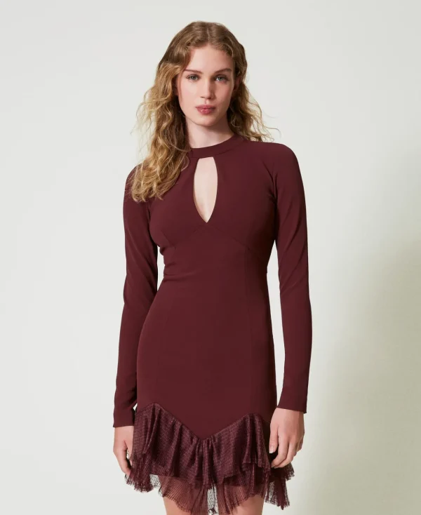 TWINSET Milano Abito Corto Con Balze Plissé In Tulle | Vestiti Eleganti | Vestiti Corti