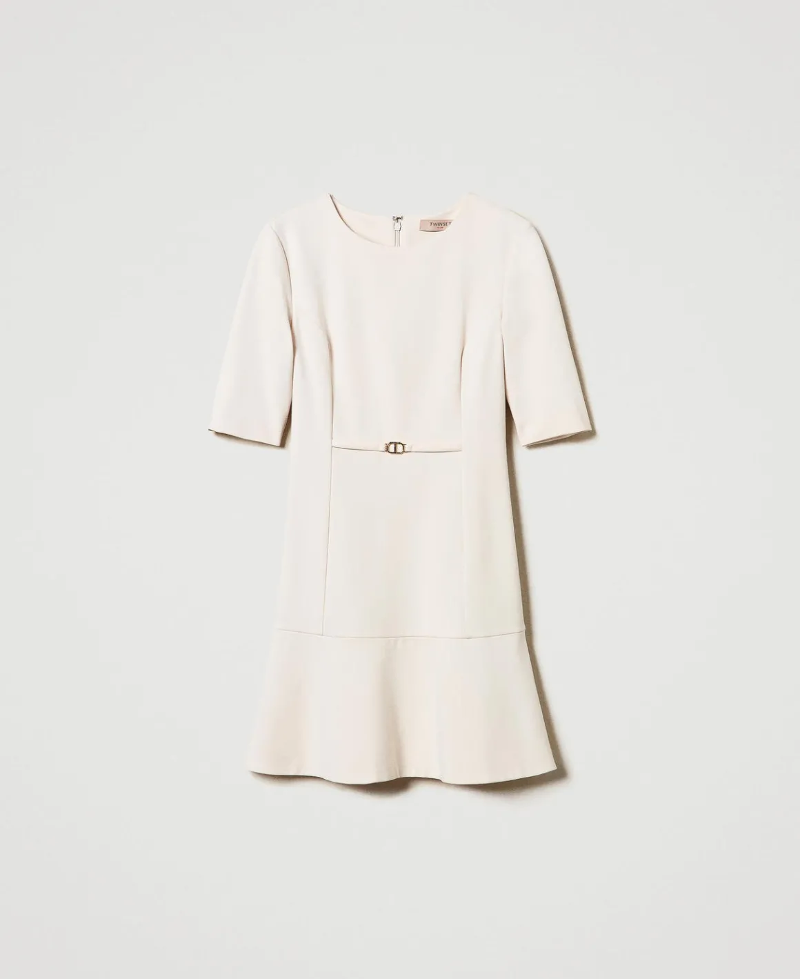 TWINSET Milano Abito Corto Con Cinturino Oval T | Vestiti Da Cerimonia | Vestiti Corti