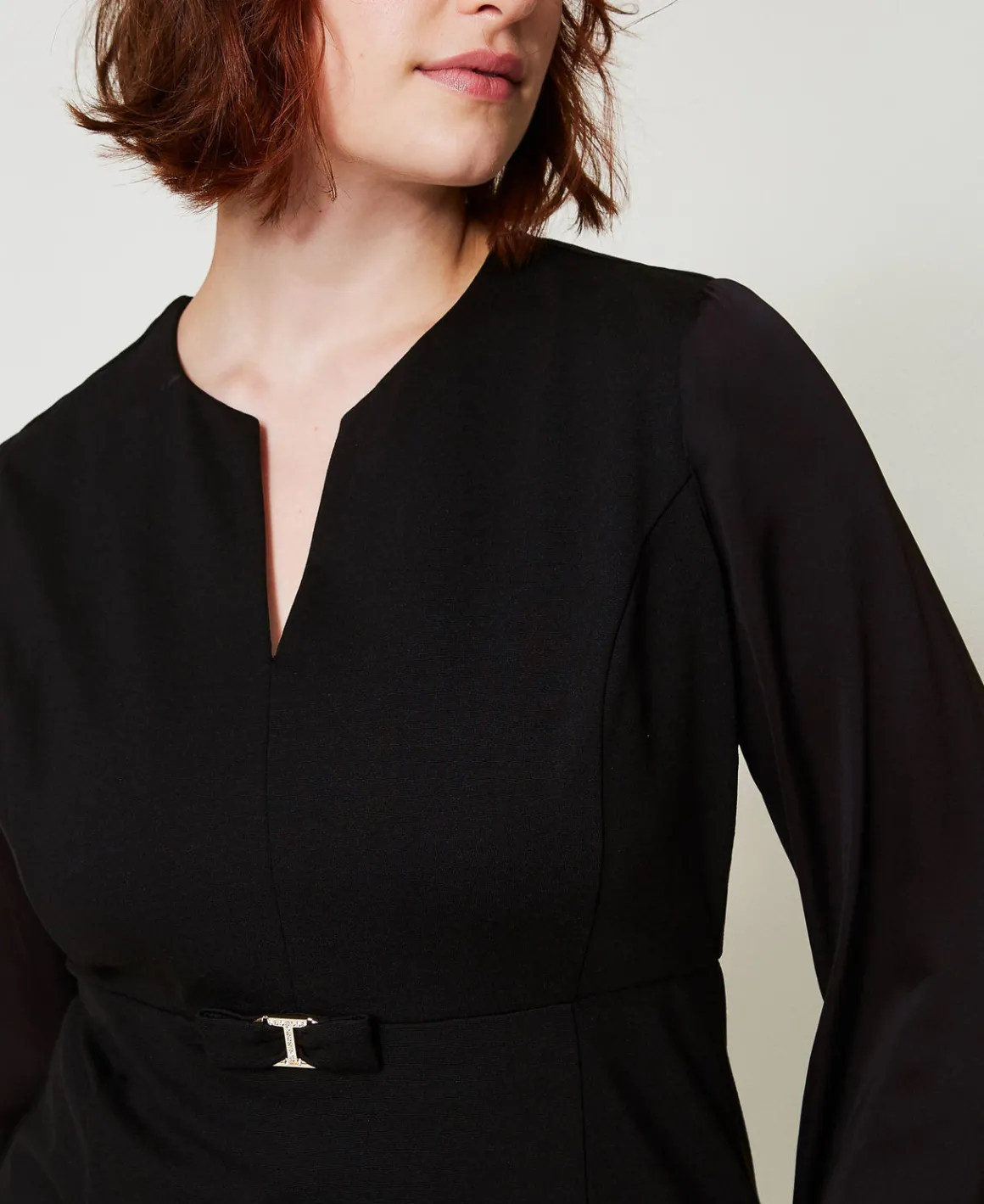 TWINSET Milano Abito Corto Con Fiocco E Oval T | Vestiti Corti