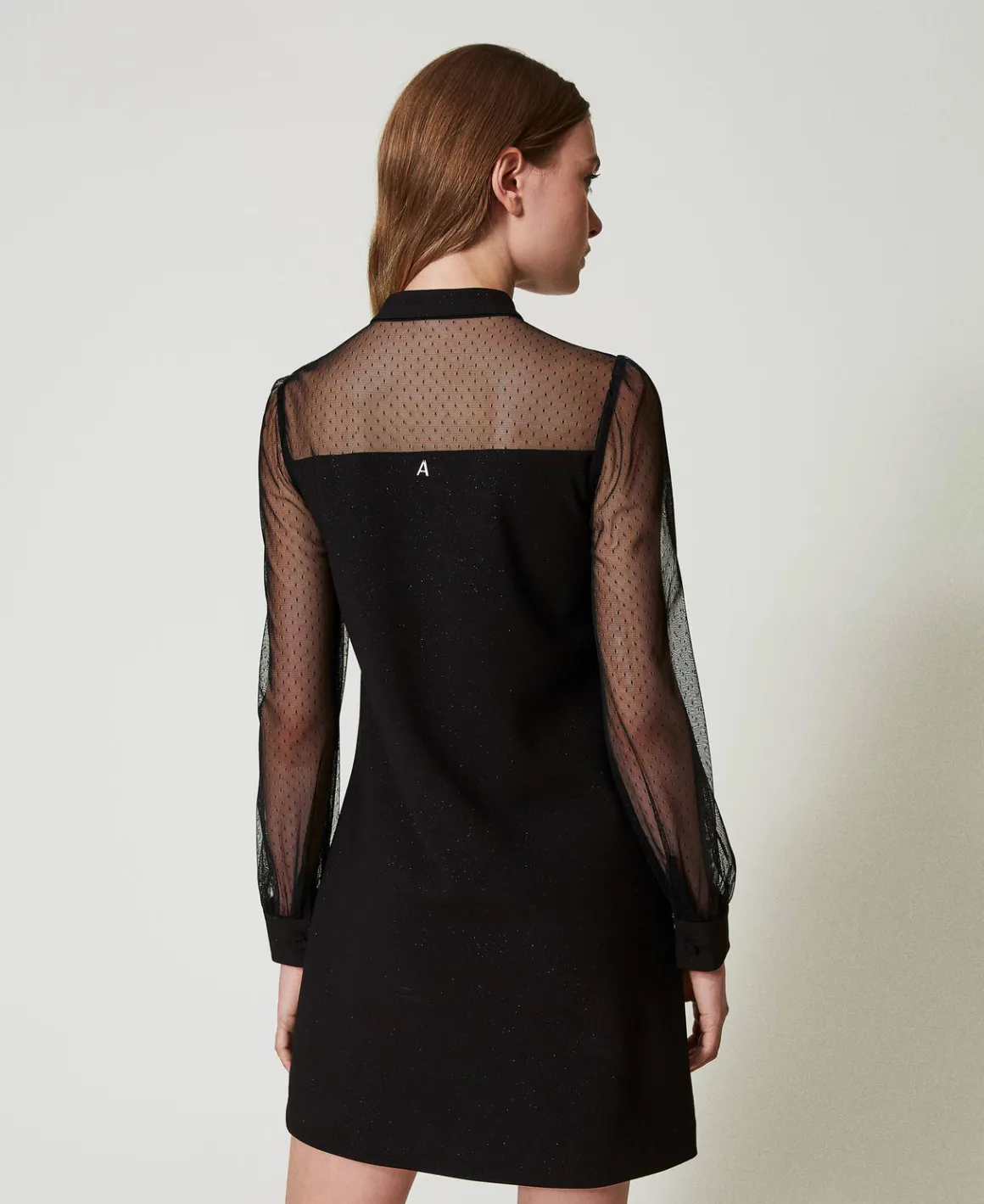 TWINSET Milano Abito Corto Con Tulle Plumetis | Vestiti Eleganti | Vestiti Corti
