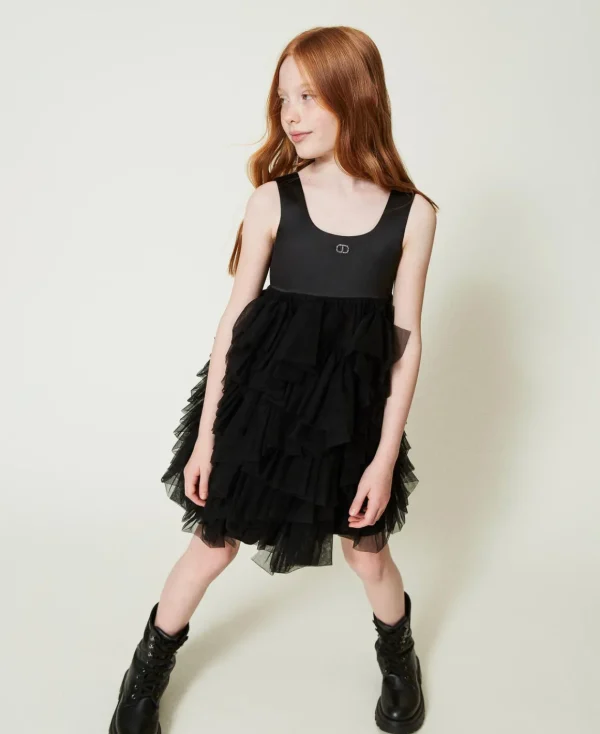 TWINSET Milano Abito Corto Con Volant In Tulle | Vestiti