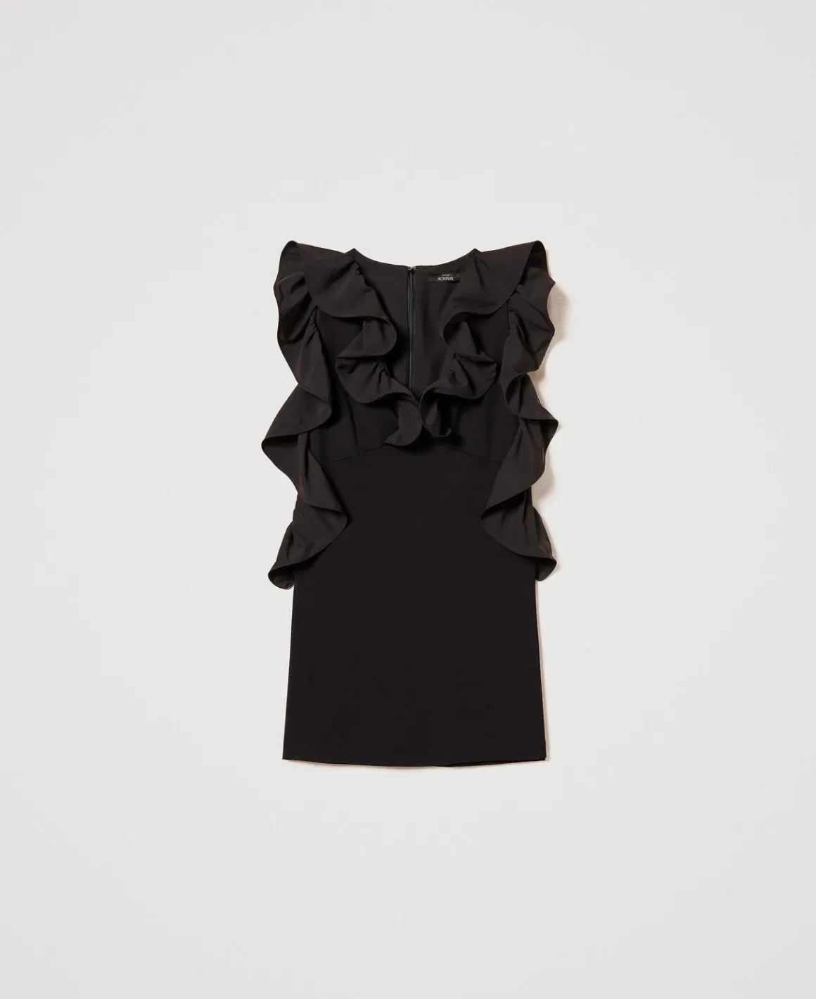 TWINSET Milano Abito Corto Con Volant In Georgette | Vestiti Corti | Vestiti Da Cerimonia