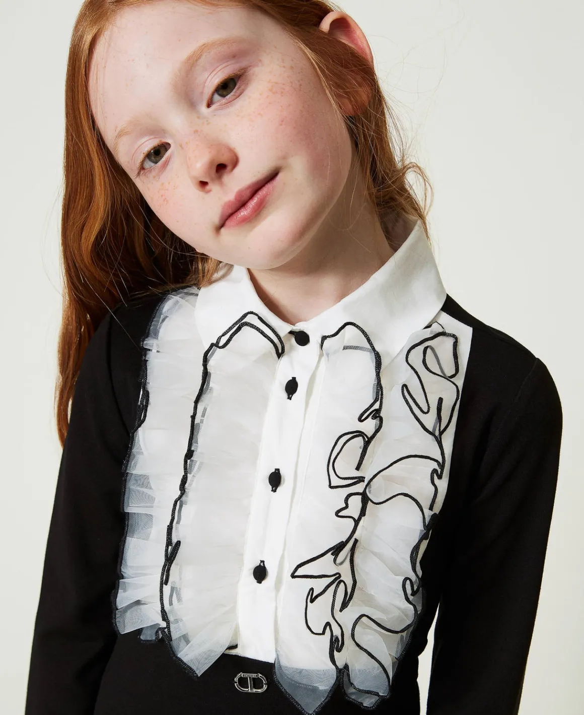 TWINSET Milano Abito Corto Con Volant In Organza | Vestiti