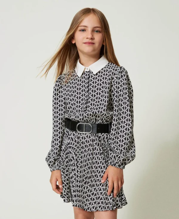 TWINSET Milano Abito Corto In Crêpe De Chine Con Stampa | Vestiti
