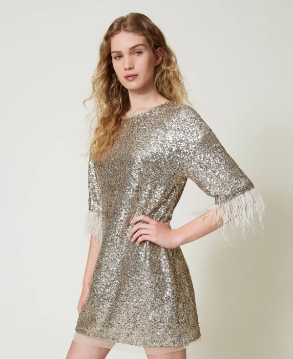 TWINSET Milano Abito Corto In Full Paillettes | Vestiti Da Cerimonia | Vestiti Eleganti
