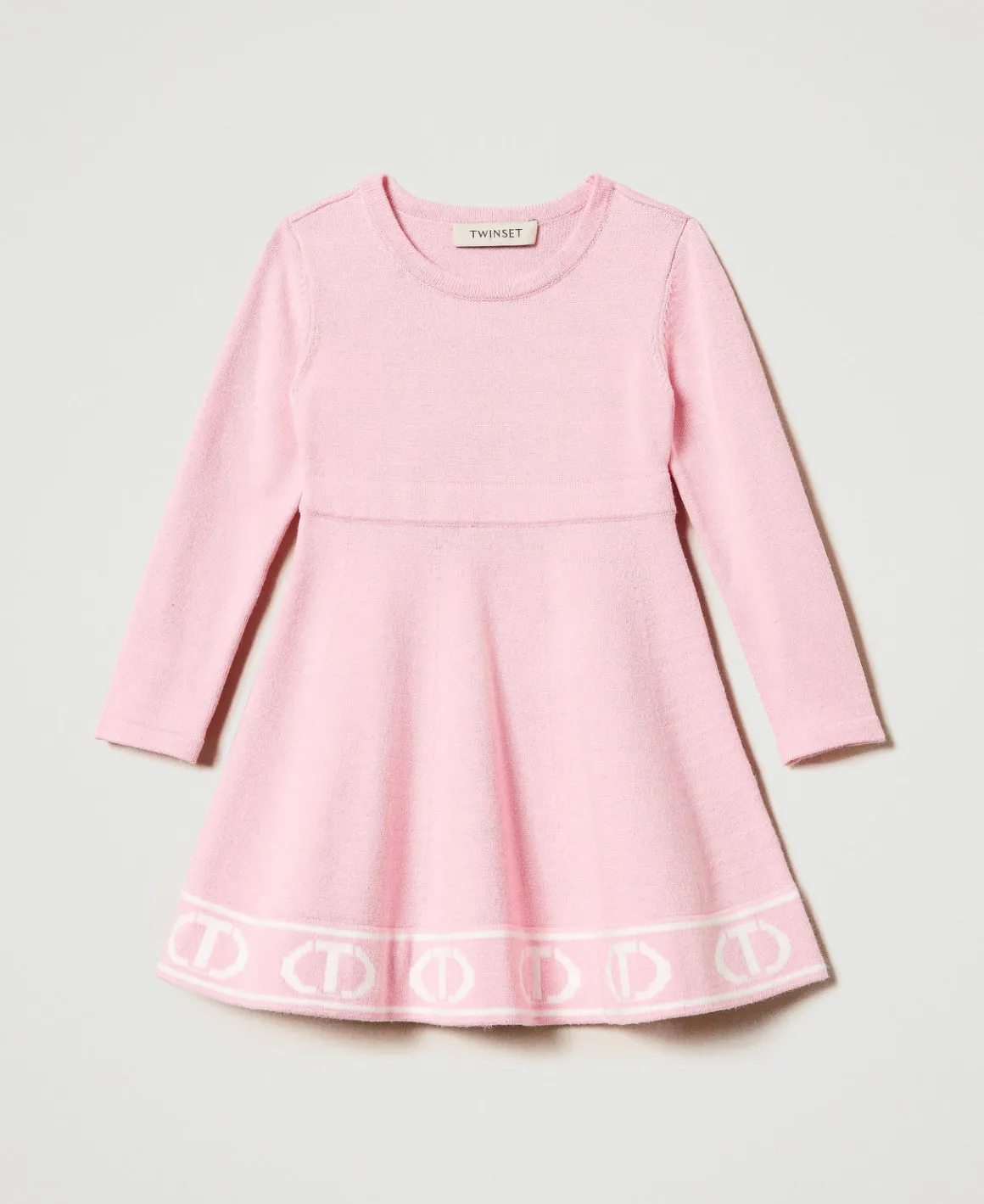 TWINSET Milano Abito Corto In Maglia Con Oval T Jacquard | Vestiti
