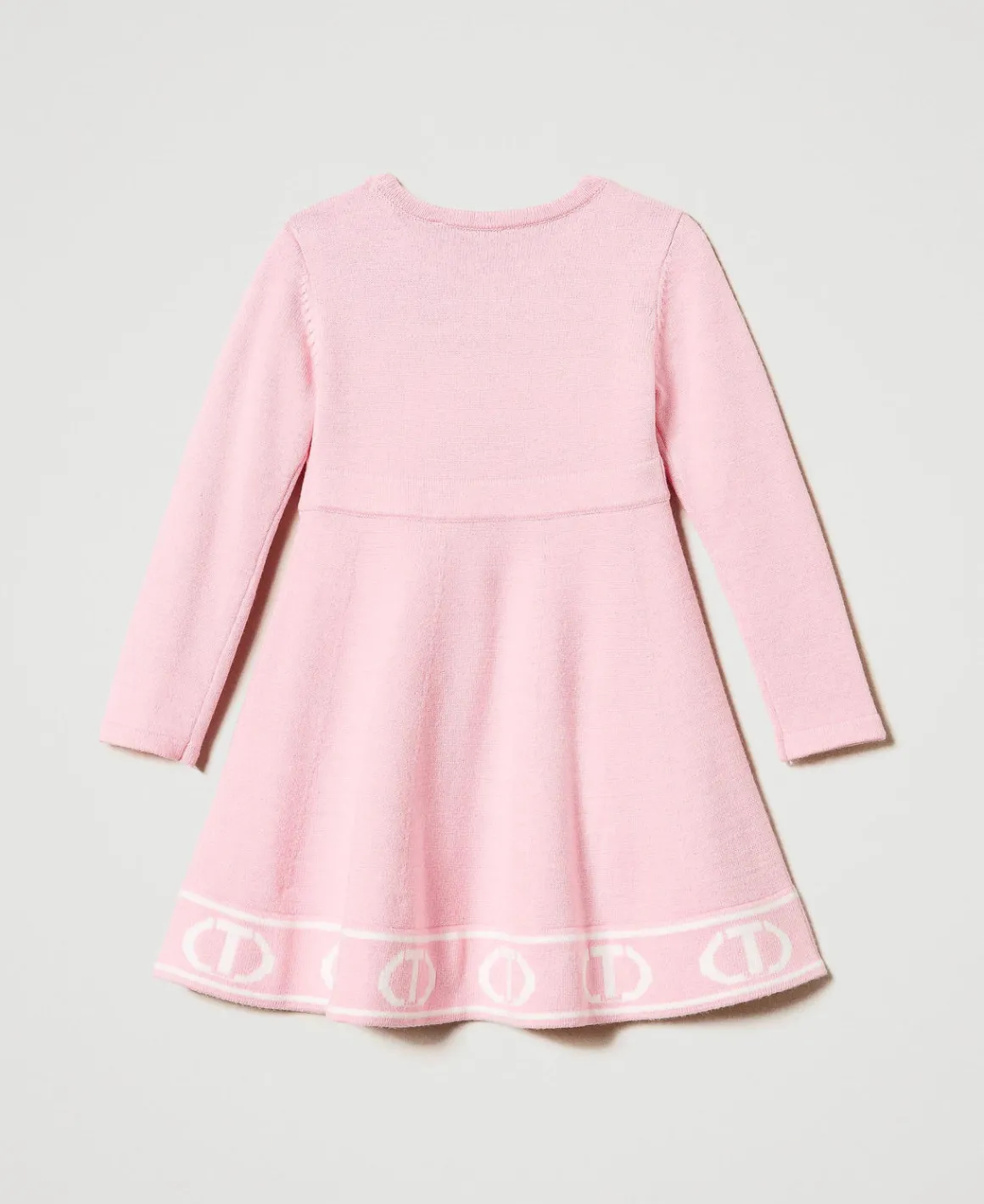 TWINSET Milano Abito Corto In Maglia Con Oval T Jacquard | Vestiti