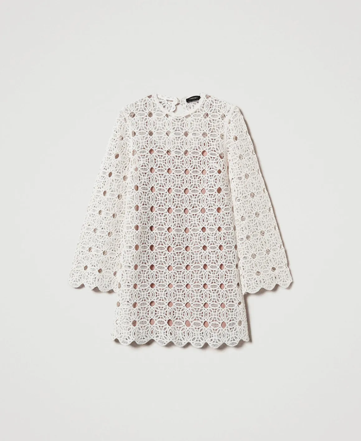 TWINSET Milano Abito Corto In Maglia Crochet | Vestiti Da Cerimonia | Vestiti In Maglia