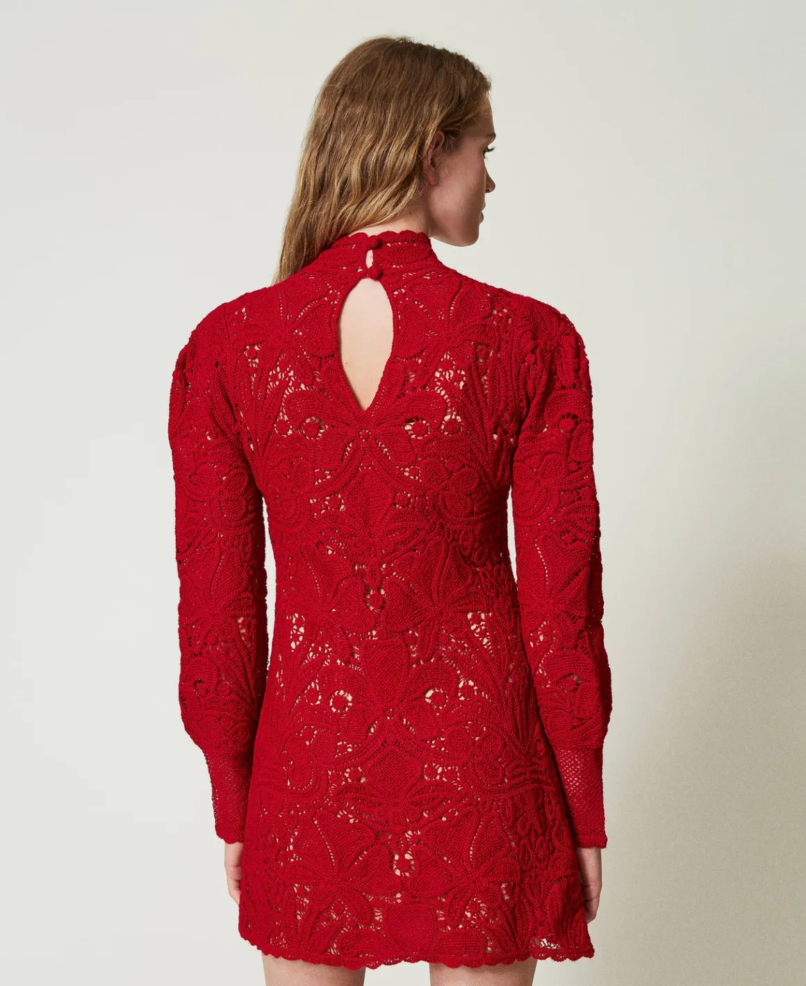 TWINSET Milano Abito Corto In Maglia Crochet A Fiori | Vestiti Da Cerimonia | Vestiti Eleganti