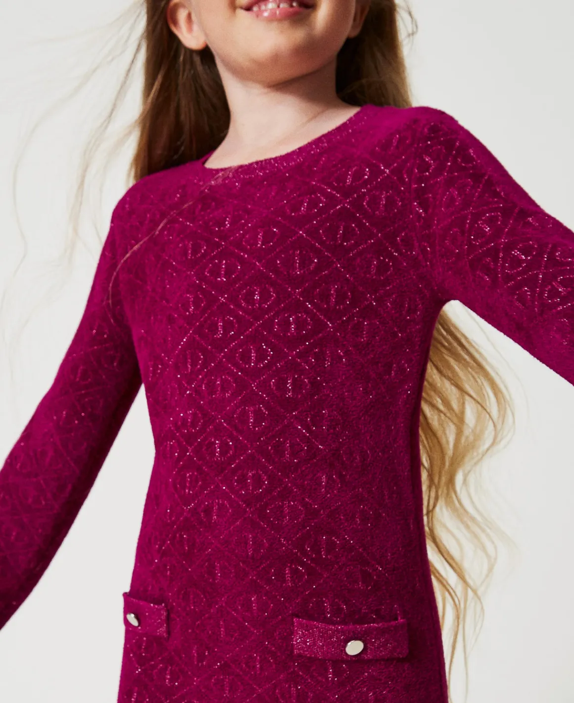 TWINSET Milano Abito Corto In Maglia Jacquard Con Oval T | Vestiti
