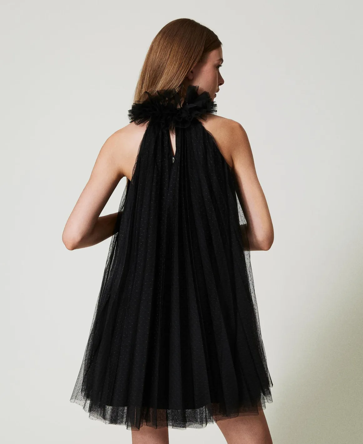 TWINSET Milano Abito Corto In Tulle Plissé | Vestiti Eleganti | Vestiti Corti