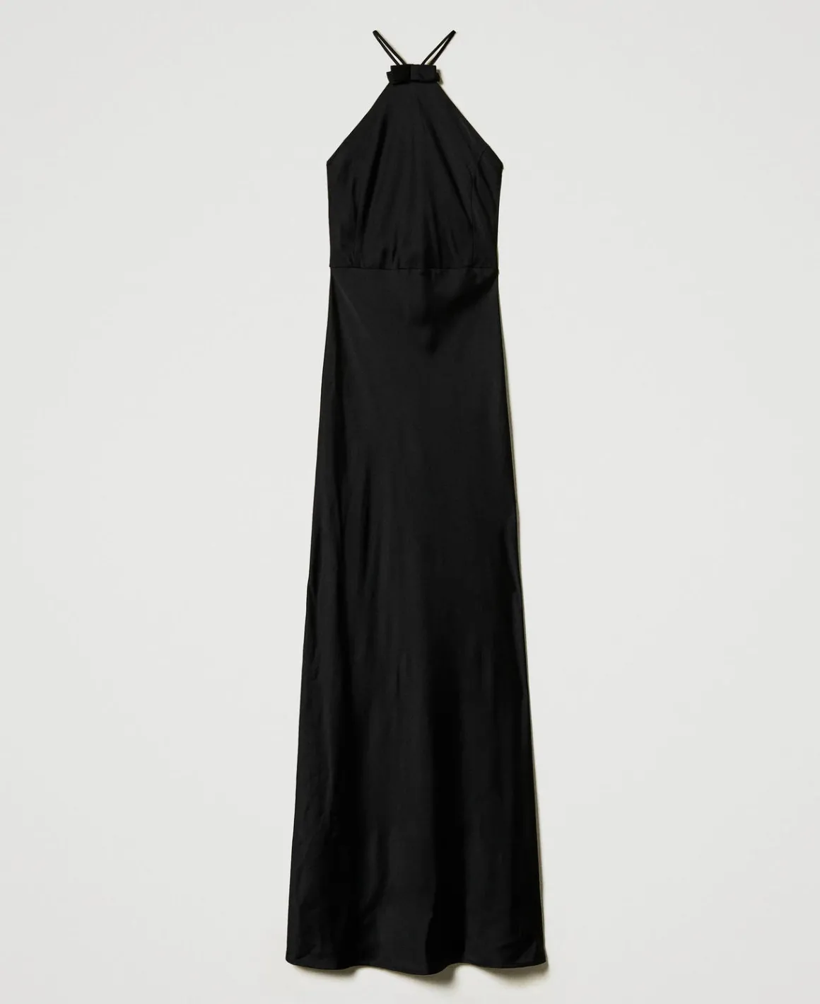TWINSET Milano Abito Halter Lungo In Raso | Vestiti Da Cerimonia