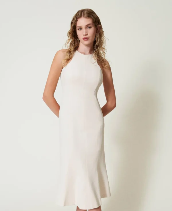 TWINSET Milano Abito Longuette Con Scollatura All'americana | Vestiti Da Cerimonia | Vestiti Eleganti