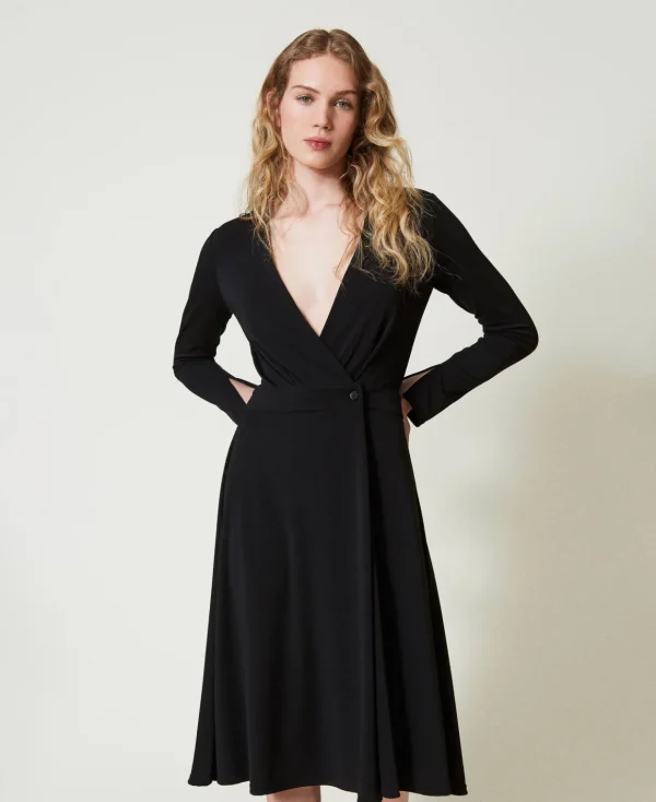 TWINSET Milano Abito Longuette In Jersey Crêpe | Vestiti Longuette