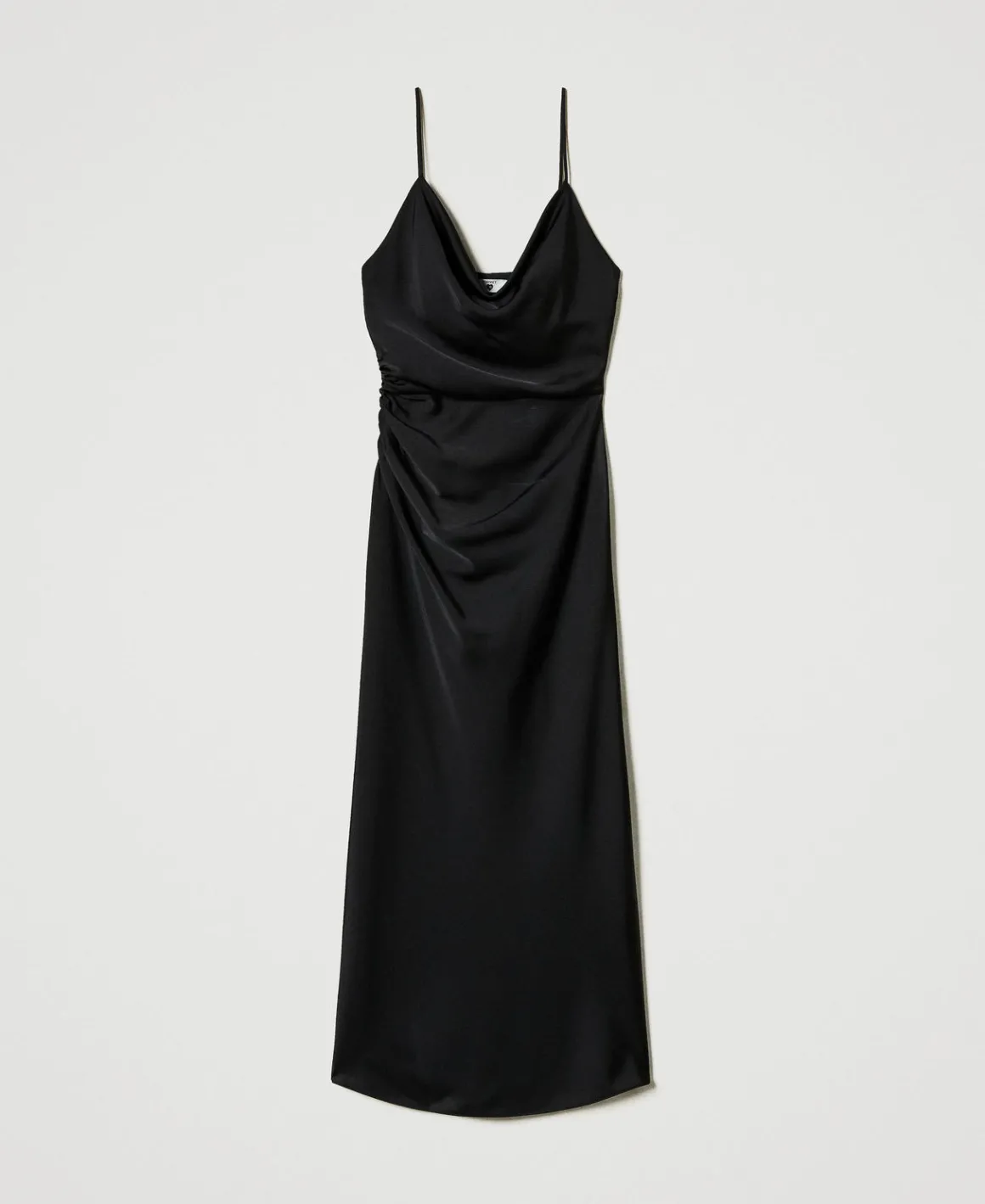 TWINSET Milano Abito Longuette In Raso Con Drappeggio | Vestiti Eleganti | Vestiti Longuette