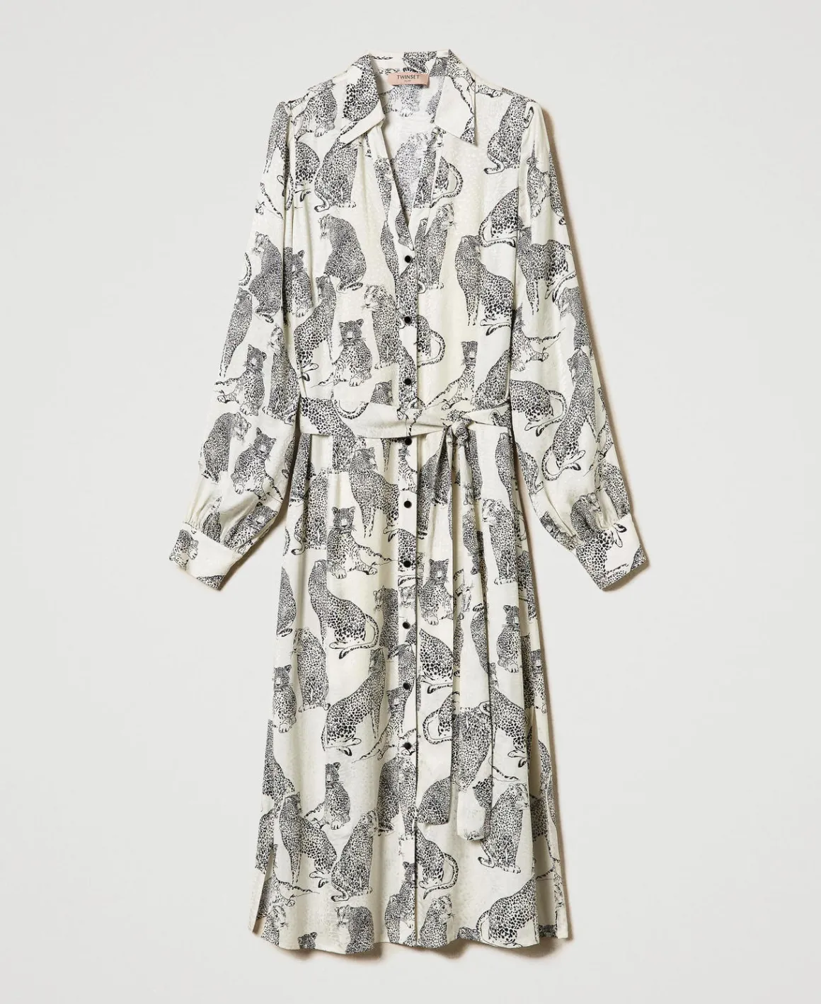 TWINSET Milano Abito Longuette Jacquard Con Stampa Giaguaro | Vestiti Da Cerimonia | Vestiti Longuette
