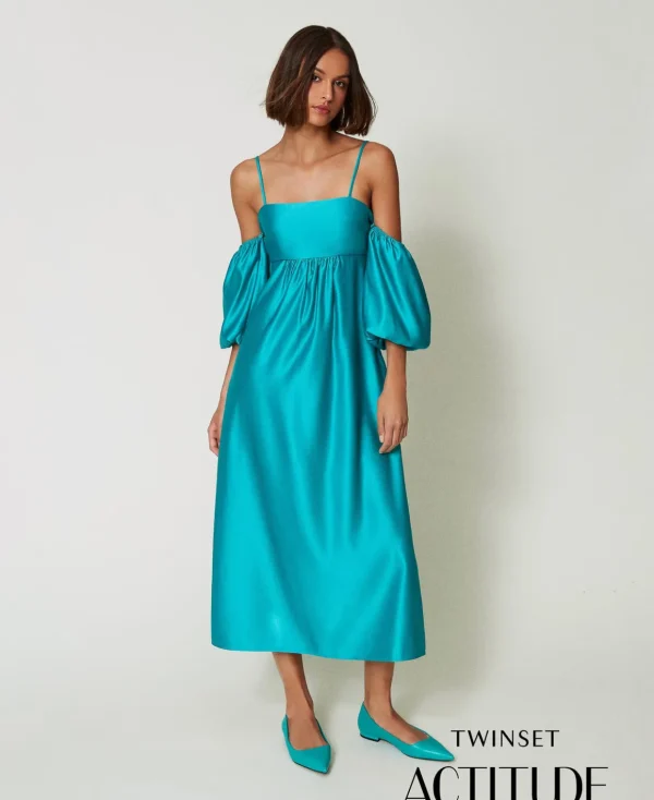 TWINSET Milano Abito Lungo In Duchesse | Vestiti Da Cerimonia | Vestiti Eleganti