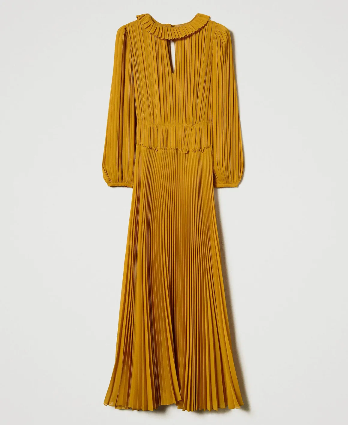TWINSET Milano Abito Lungo In Georgette Plissé | Vestiti Eleganti | Vestiti Lunghi