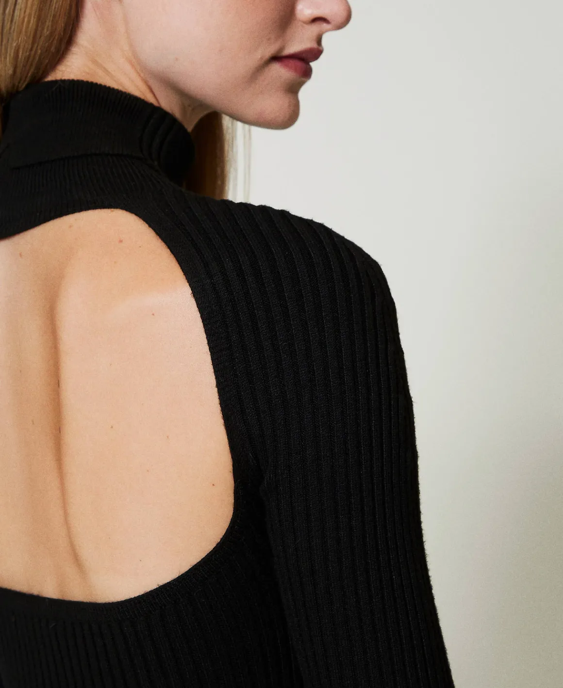 TWINSET Milano Abito Lungo In Maglia Con Oblò | Vestiti In Maglia | Vestiti Lunghi