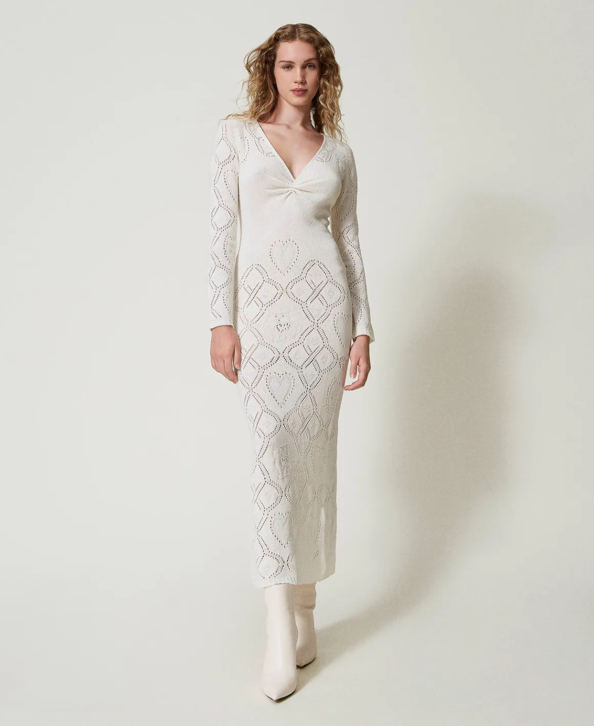 TWINSET Milano Abito Lungo Seamless In Filato Treeblend | Vestiti Eleganti | Vestiti In Maglia