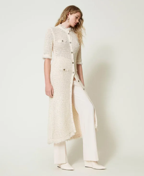 TWINSET Milano Abito-cardigan In Maglia Jacquard A Rete | Maglie E Cardigan | Vestiti Da Cerimonia