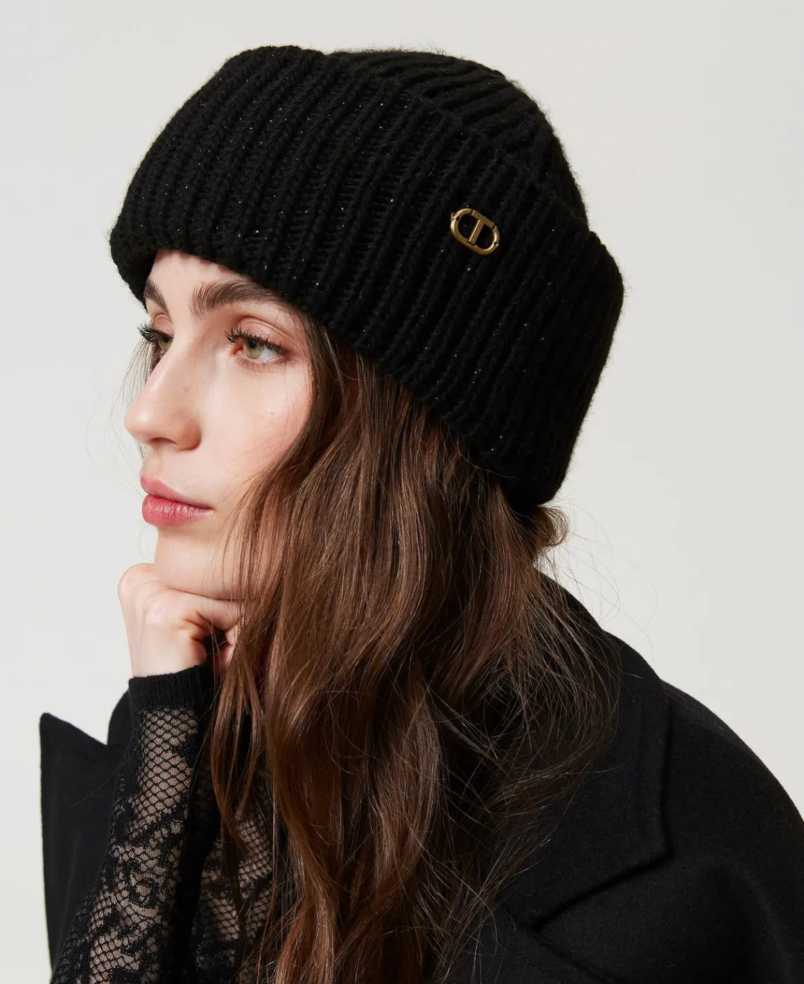 TWINSET Milano Berretto In Maglia A Costine Con Oval T | Cappelli