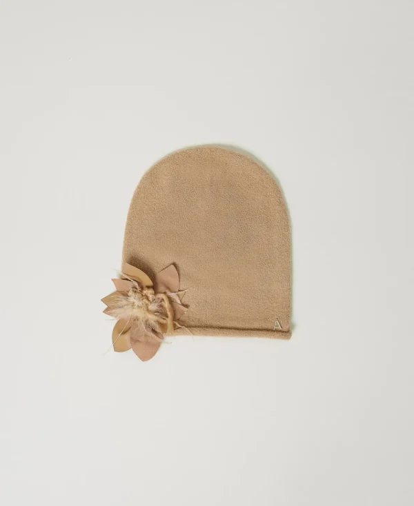 TWINSET Milano Berretto In Maglia Con Spilla A Fiore | Cappelli