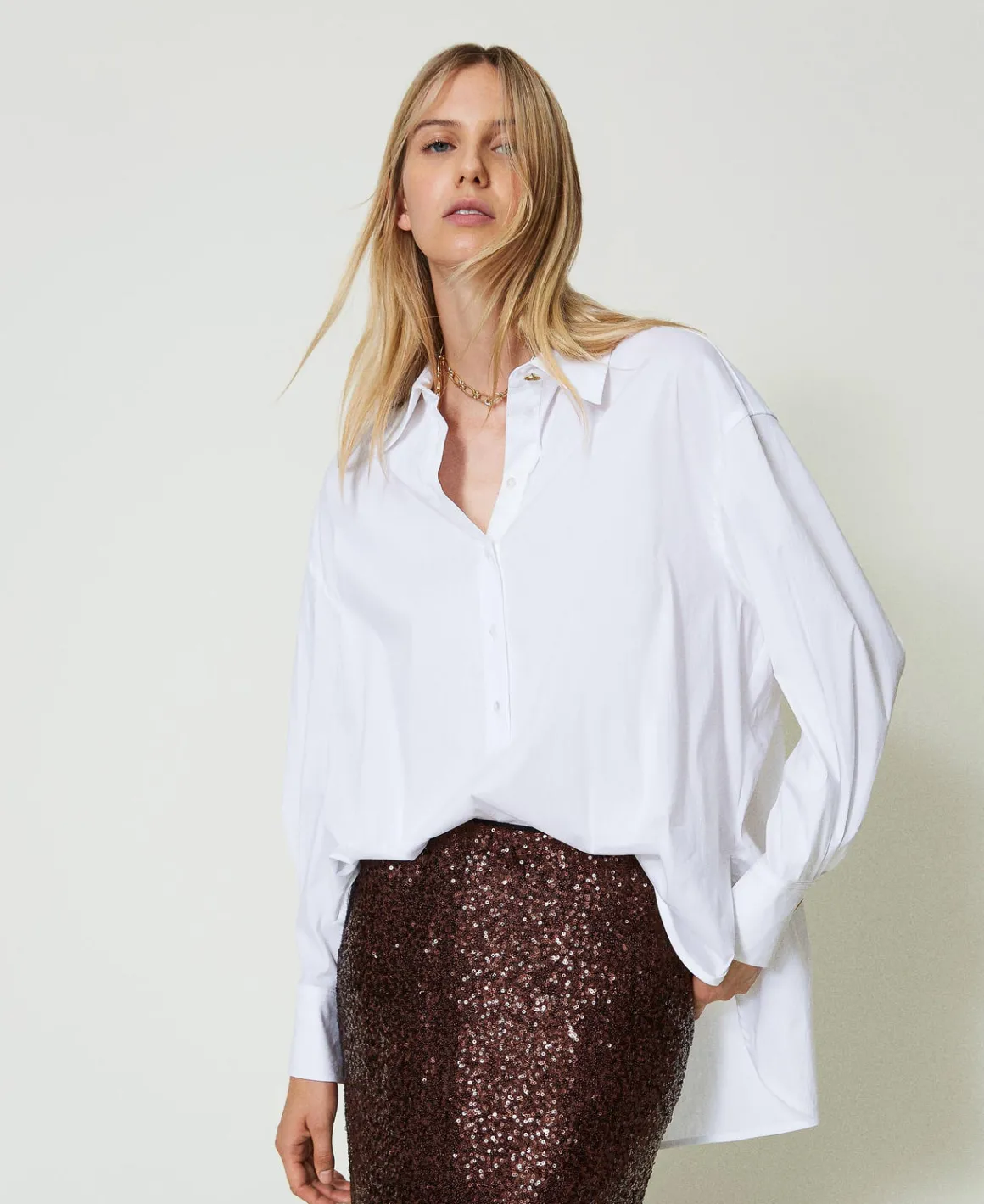 TWINSET Milano Blusa A Polo In Popeline | Bluse E Camicie