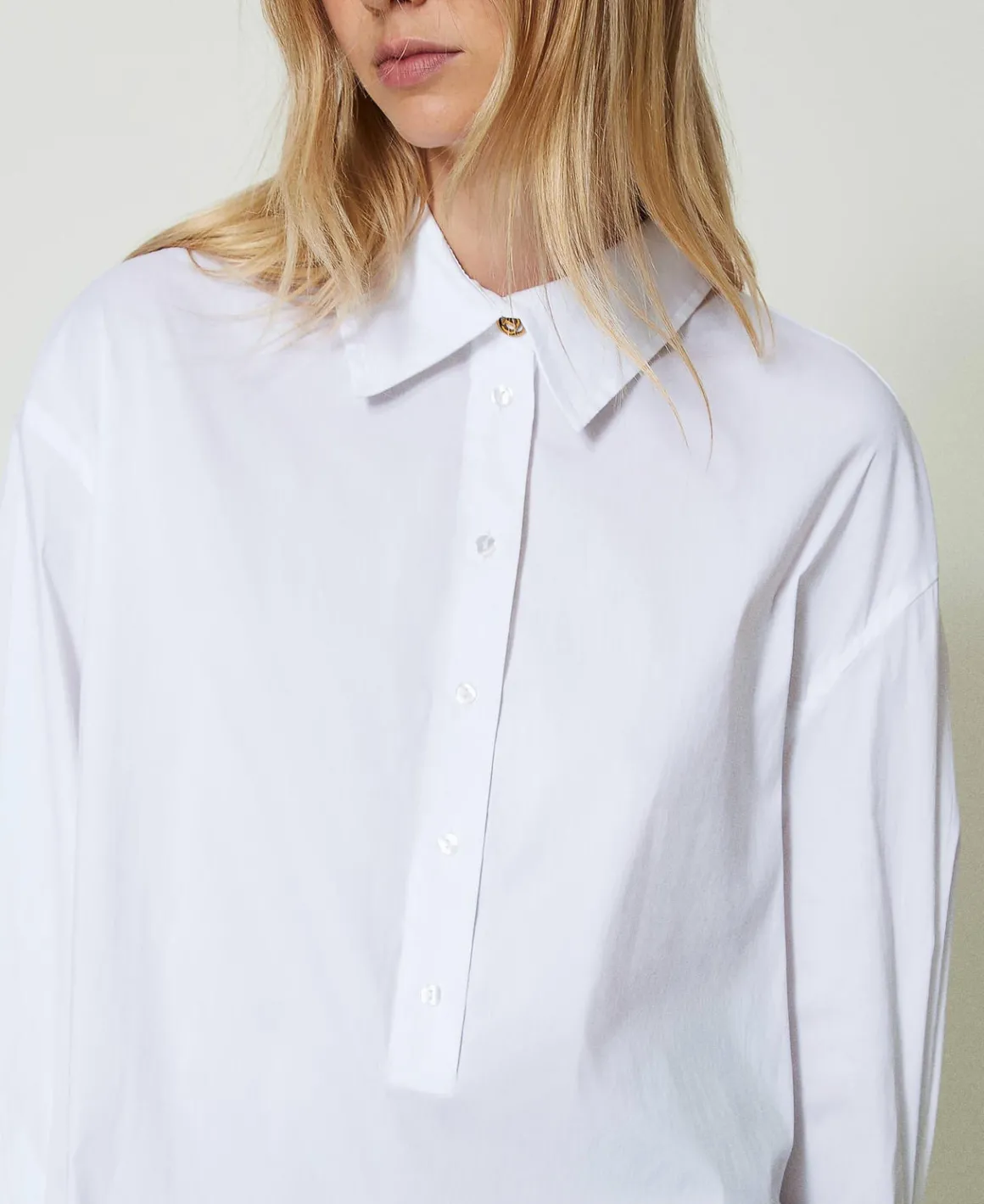 TWINSET Milano Blusa A Polo In Popeline | Bluse E Camicie