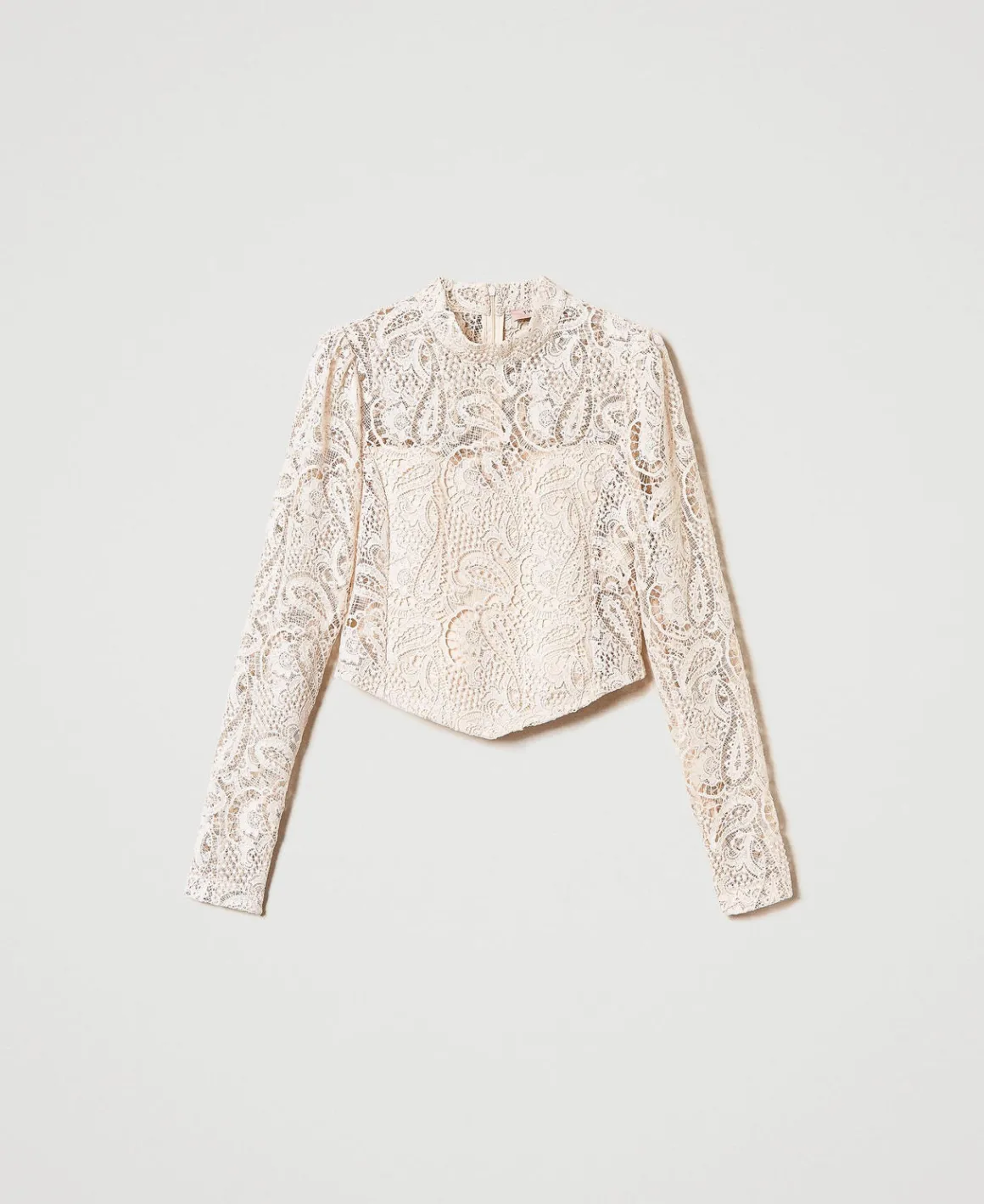 TWINSET Milano Blusa Cropped In Pizzo Macramè | Bluse E Camicie