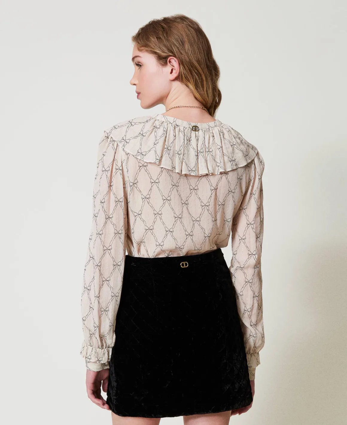 TWINSET Milano Blusa In Creponne Con Stampa Fiocchi | Bluse E Camicie