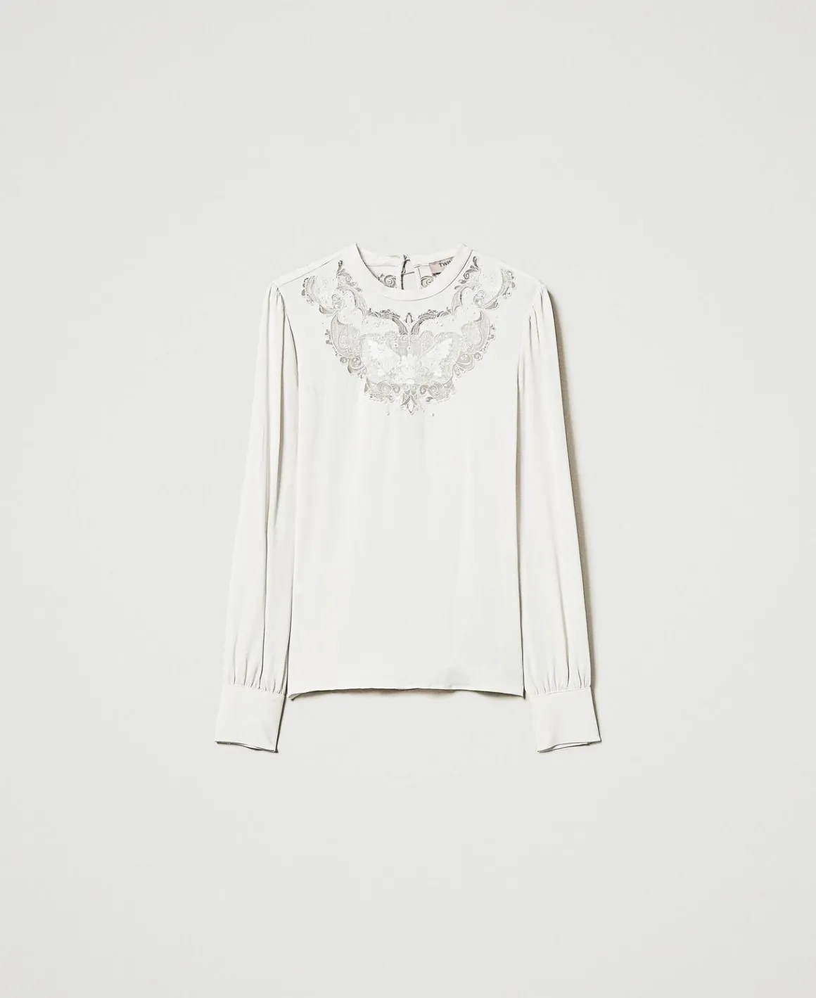 TWINSET Milano Blusa In Crêpe Con Ricamo Floreale | Bluse E Camicie