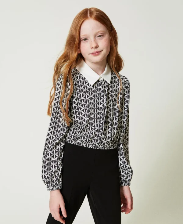 TWINSET Milano Blusa In Crêpe De Chine Con Stampa | Bluse E Camicie