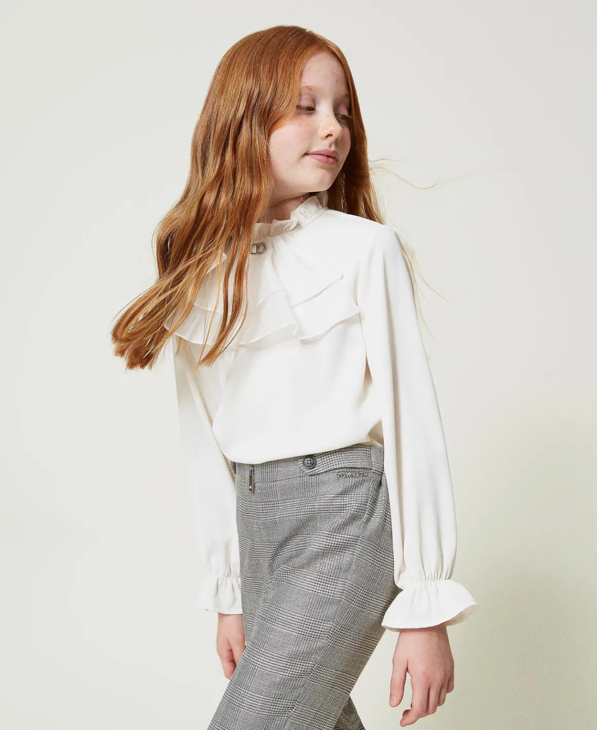 TWINSET Milano Blusa In Crêpe De Chine Con Jabot | Bluse E Camicie