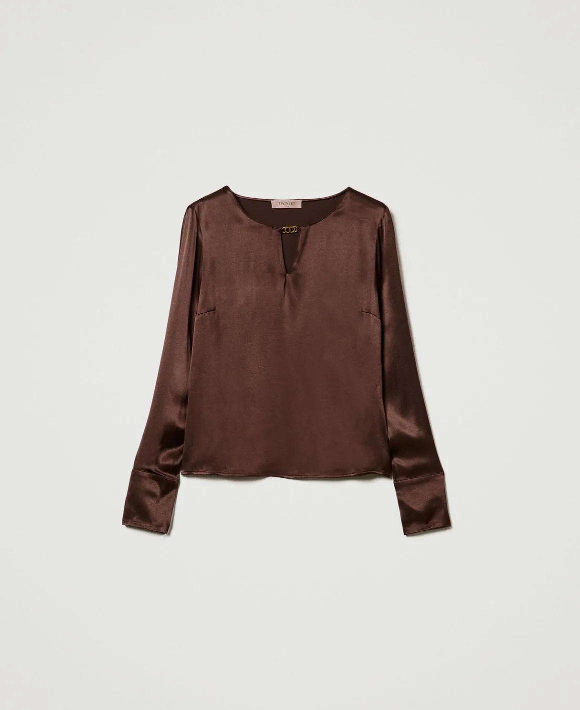 TWINSET Milano Blusa In Raso Con Oval T | Bluse E Camicie