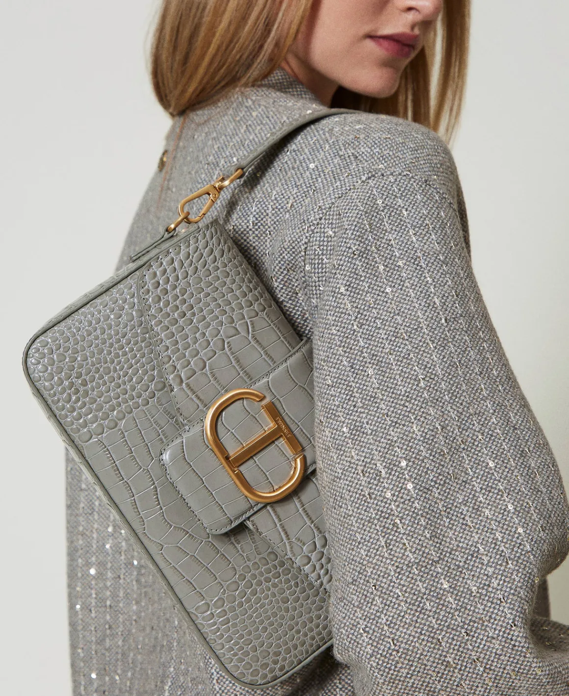 TWINSET Milano Borsa A Tracolla 'Amie' Media A Stampa Cocco | Borse A Mano | Borse A Spalla