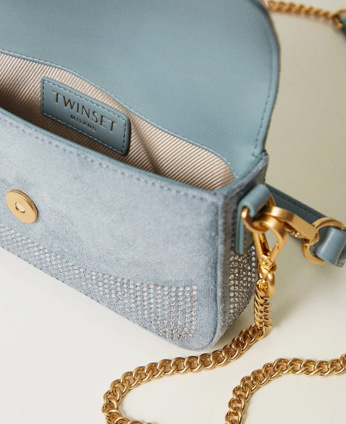 TWINSET Milano Borsa A Tracolla 'Amie' Piccola Con Strass | Mini Borse | Borse A Mano
