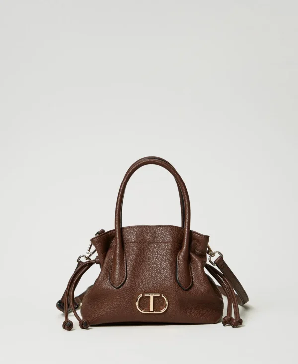 TWINSET Milano Borsa A Tracolla Con Oval T E Coulisse | Borse A Mano | Borse A Spalla