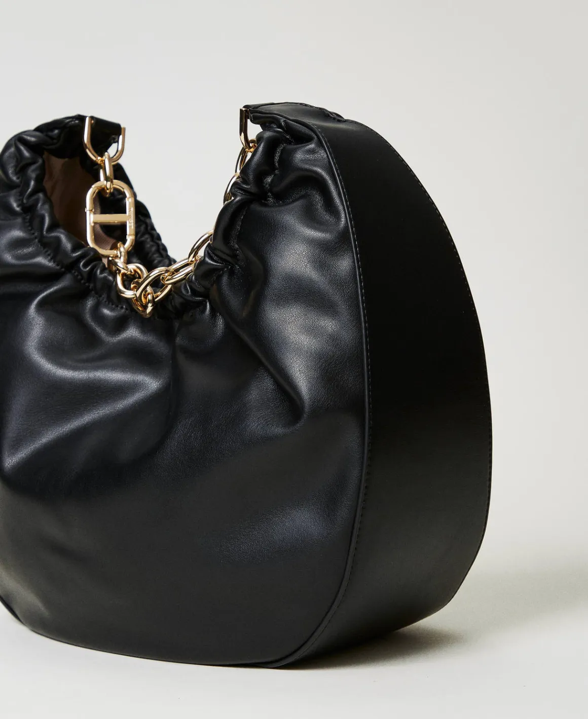 TWINSET Milano Borsa Hobo ‘Croissant’ Con Arricciatura E Oval T | Borse Hobo | Borse A Mano