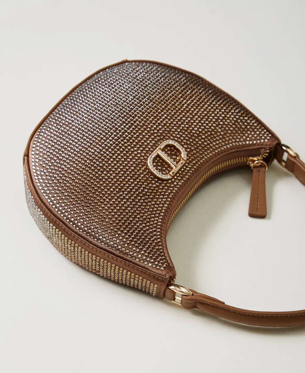TWINSET Milano Borsa Hobo ‘Moon’ Con Strass | Borse Hobo | Borse A Mano