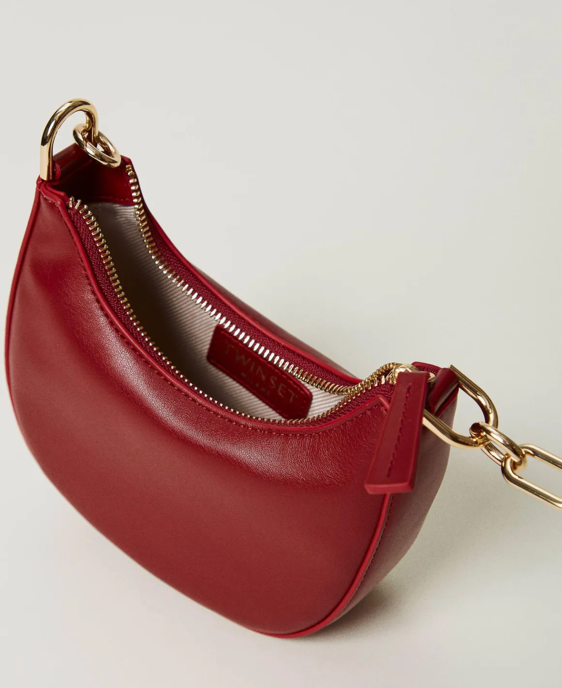 TWINSET Milano Borsa ‘Mini Croissant’ Con Chiusura Oval T | Mini Borse | Borse Hobo