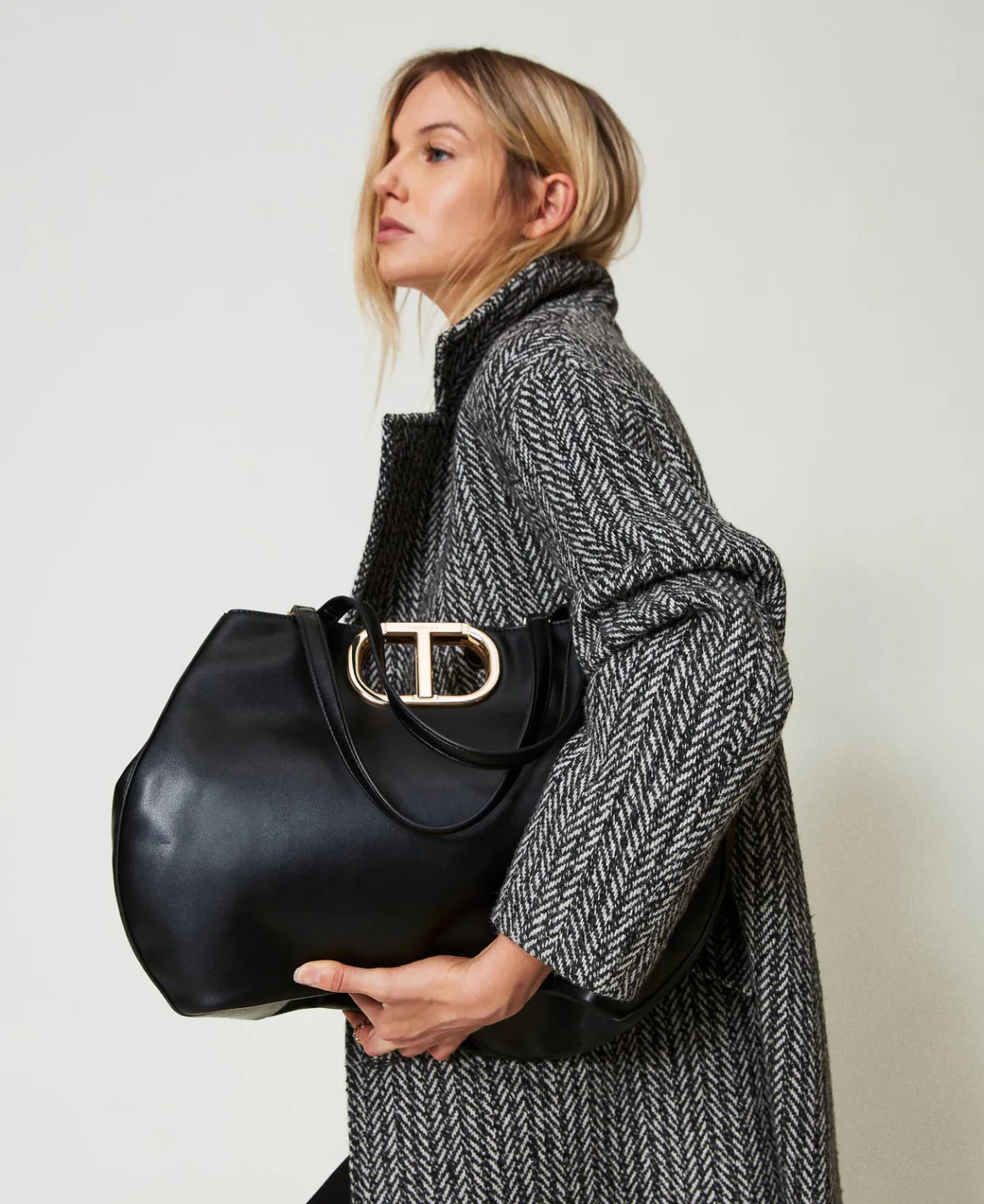 TWINSET Milano Borsa Shopper 'Lila' Con Manico Oval T | Borse Shopping | Borse A Mano