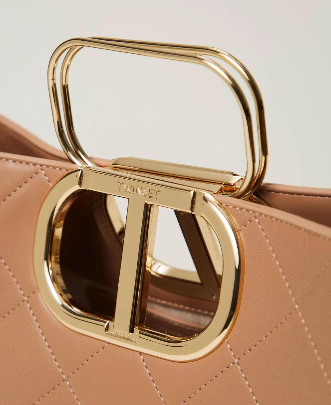 TWINSET Milano Borsa Shopper 'Lila' Trapuntata Con Manico Oval T | Borse Shopping | Borse A Mano