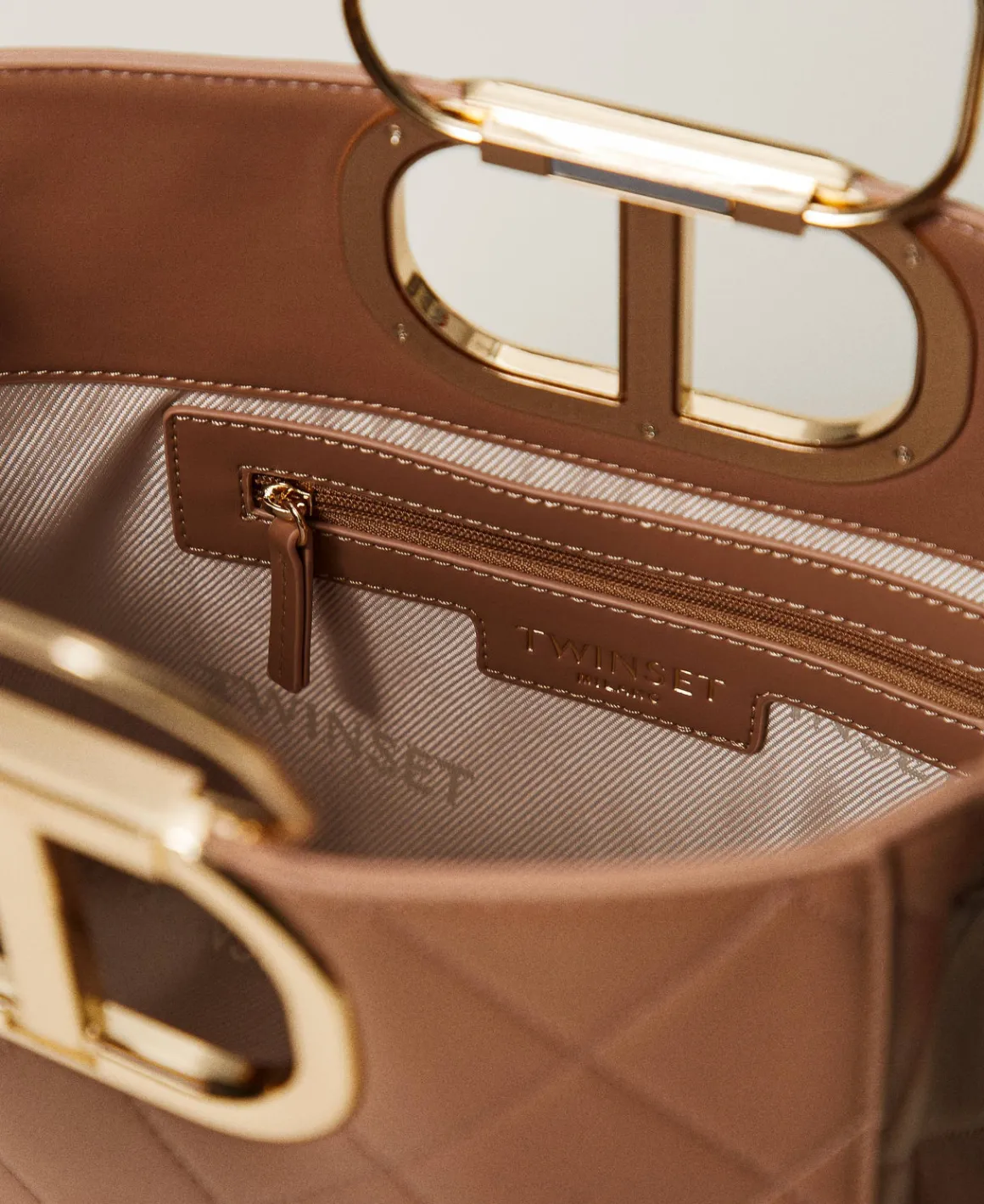 TWINSET Milano Borsa Shopper 'Lila' Trapuntata Con Manico Oval T | Borse Shopping | Borse A Mano