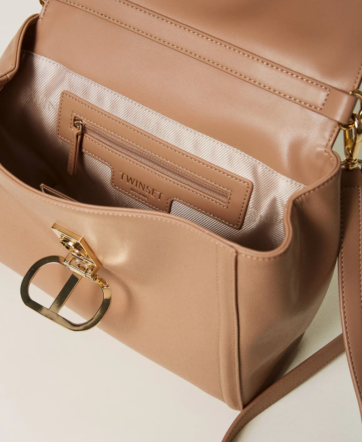 TWINSET Milano Borsa Top Handle ‘Brera’ Con Apertura Oval T | Borse A Mano | Borse A Spalla