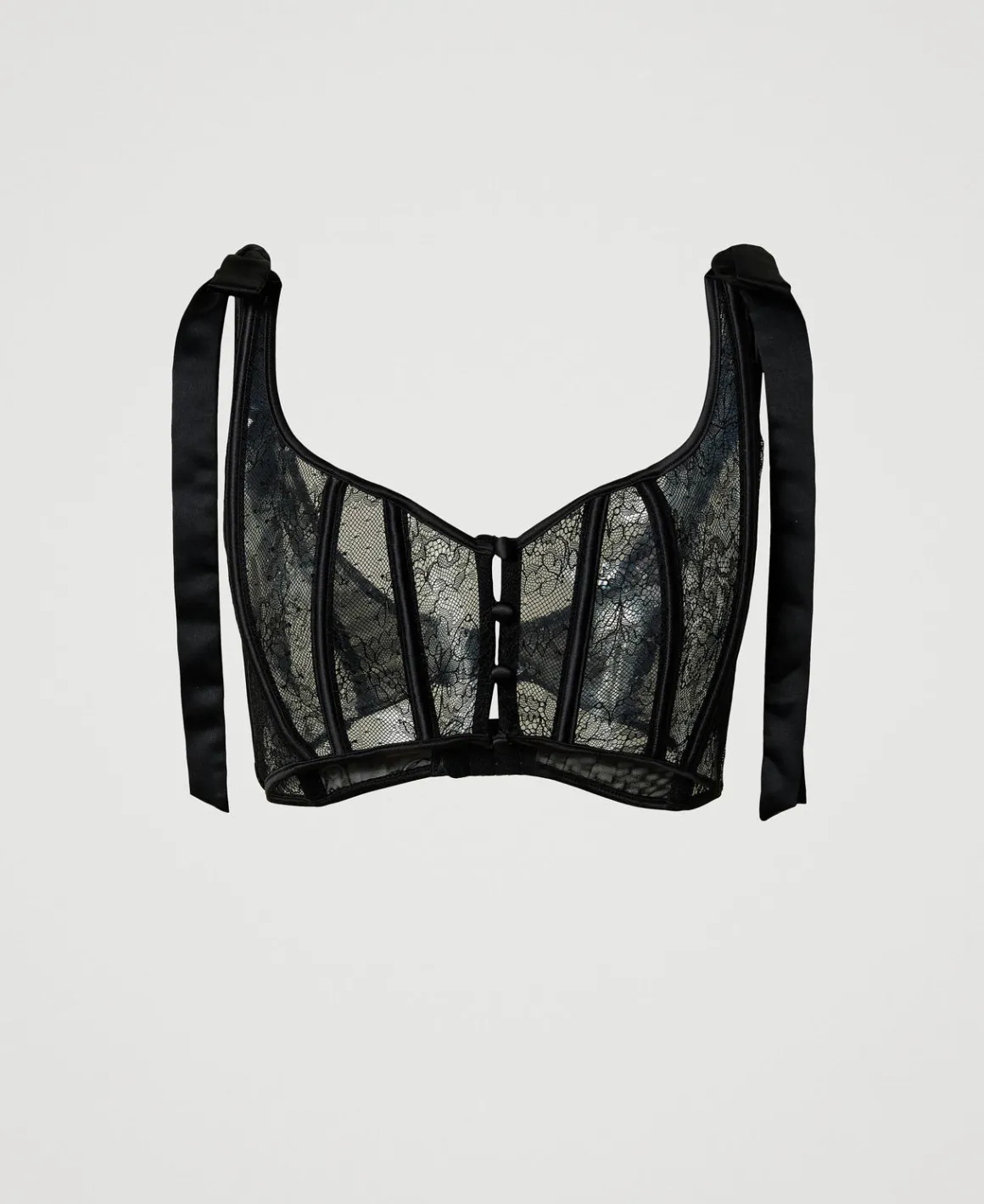 TWINSET Milano Bustino In Pizzo E Raso | Intimo E Nightwear