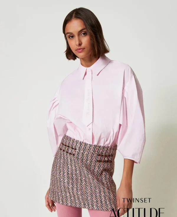 TWINSET Milano Camicia Boxy Con Cravattino | Bluse E Camicie