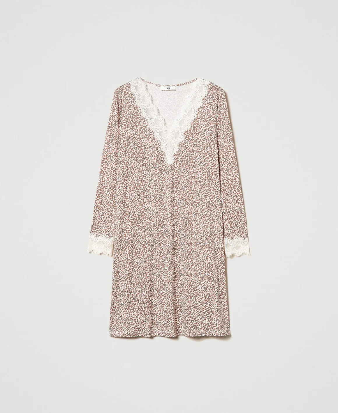 TWINSET Milano Camicia Da Notte Stampata Con Pizzo | Intimo E Nightwear