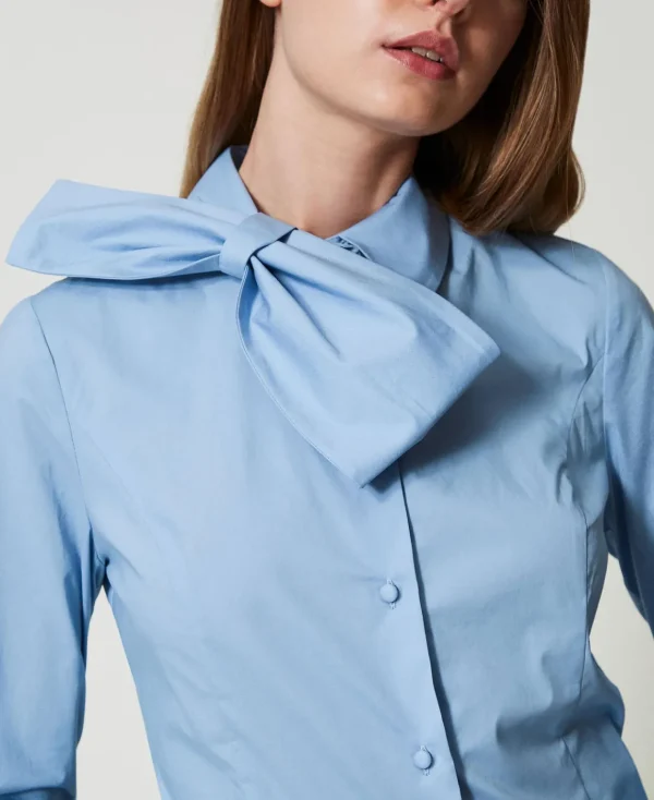 TWINSET Milano Camicia In Popeline Con Fiocco | Bluse E Camicie