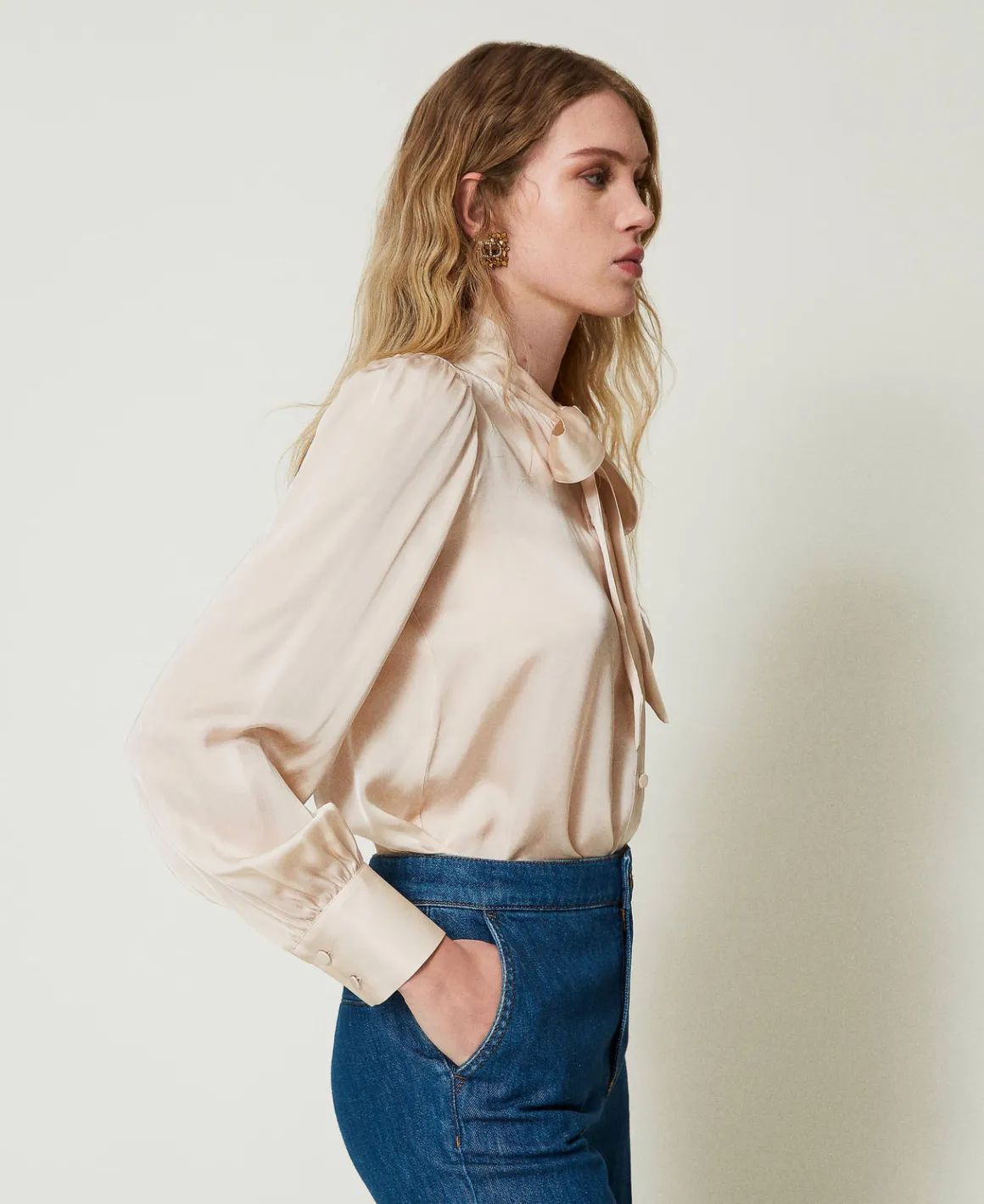 TWINSET Milano Camicia In Raso Con Fiocco | Bluse E Camicie